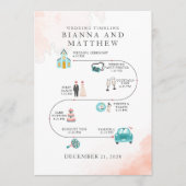 Elegant modern Icons Wedding Itinerary Programmakaart (Voorkant)