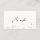 Elegant Modern in Weiß Gold Splash Platzkarte Plaatskaartje (Voorkant)