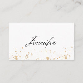 Elegant Modern in Weiß Gold Splash Platzkarte Plaatskaartje
