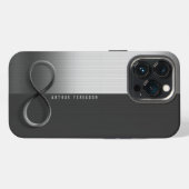 Elegant Modern Infinity | Silver Gray iPhone Hoesje (Achterkant horizontaal)