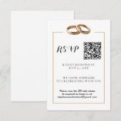 Elegant Modern ingelijst Trouwbanden Response Kaar RSVP Kaartje (Voorkant / Achterkant)