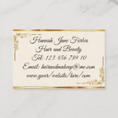 Elegant modern Initiaal monogram Professional Visitekaartje (Achterkant)