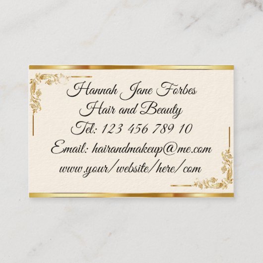 Elegant modern Initiaal monogram Professional Visitekaartje (Achterkant)