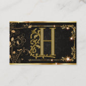 Elegant Modern Initiaal Monogram Professioneel Visitekaartje (Voorkant)
