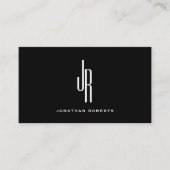 Elegant modern Initiaal monogram Visitekaartje (Voorkant)