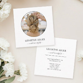 Elegant Modern Instagram Hair Stylist Chic Script Contactkaartje