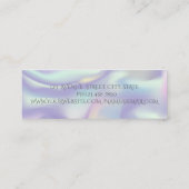 Elegant Modern, Instagram Social Media Holographic Mini Visitekaartje (Achterkant)