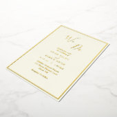 Elegant modern ivoor dat we goud wedden folie uitnodiging (Gedraaid)