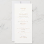 Elegant Modern Ivoor en Tan Wedding Programma (Achterkant)