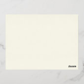 Elegant modern ivoor Gold Foil Reception Kaart (Achterkant)