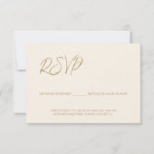 Elegant Modern Ivoor RSVP geen mailing Reservere p (Voorkant)