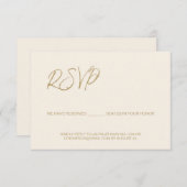 Elegant Modern Ivoor RSVP geen mailing Reservere p (Voorkant / Achterkant)