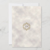 Elegant Modern Ivoor Textuur Goud Glitter Lijst Kaart (Achterkant)
