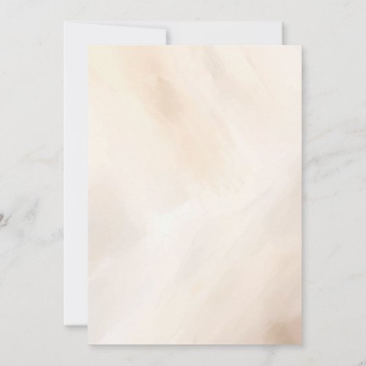 Elegant modern ivoor trouwjurk Vrijgezellenfeest Kaart (Achterkant)