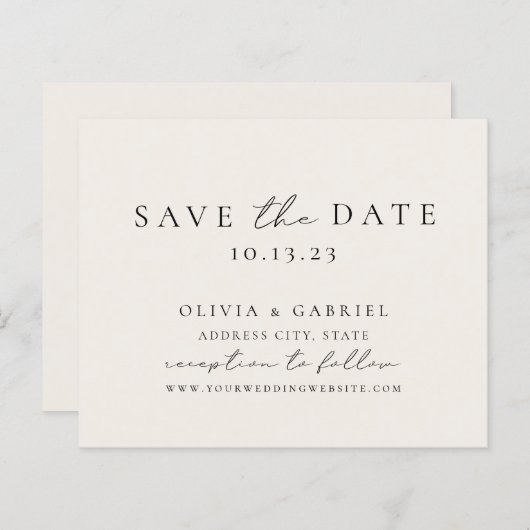 Elegant modern ivoorschrijfschrift Weddenschap (Voorkant / Achterkant)