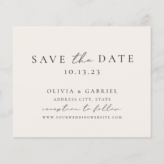 Elegant modern ivoorschrijfschrift Weddenschap (Voorkant)