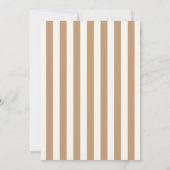 Elegant Modern Ivory Tan Striped Wedding Kaart (Achterkant)