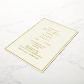 Elegant modern Ivory Wedding Vrijgezellenfeest Gol Folie Uitnodiging (Gedraaid)