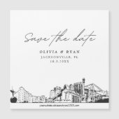Elegant Modern Jacksonville Save the Date Magnet (Voorkant)