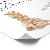 Elegant Modern Jenga Gastenboek Trouwbord Poster (Hoek)