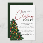 Elegant Modern Joy Christmas Party Kaart (Voorkant / Achterkant)