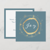 Elegant Modern Joy Ice Blue Star Feestdagenkaart (Voorkant / Achterkant)