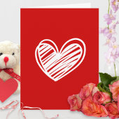 Elegant Modern Jubileum Red Heart Valentijns Kaart