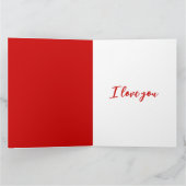 Elegant Modern Jubileum Red Heart Valentijns Kaart (Binnen)