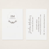 Elegant modern juwelen die beeldmonogram verdienen visitekaartje (Voorkant /achterkant)