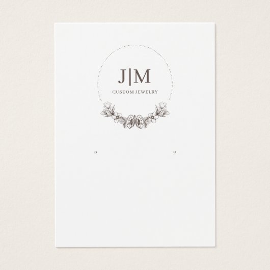 Elegant modern juwelen die beeldmonogram verdienen visitekaartje (Voorkant)