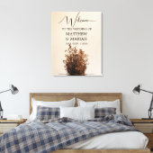Elegant modern kalligrafie Floral Wedding Welkom Canvas Afdruk (Insitu (Slaapkamer))