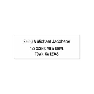 Elegant Modern Kalligrafie Label voor Koppels Zelfinktende Stempel