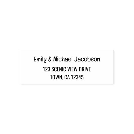 Elegant Modern Kalligrafie Label voor Koppels Zelfinktende Stempel (Design)