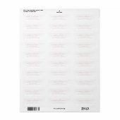 Elegant modern kalligrafie script Blush Dusty Pink Etiket (Full Sheet)