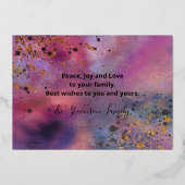 Elegant Modern kalligrafie script Fijne Feestdagen (Achterkant)