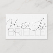 Elegant Modern Kalligrafie Signature Foto Afbeeldi Visitekaartje (Voorkant)