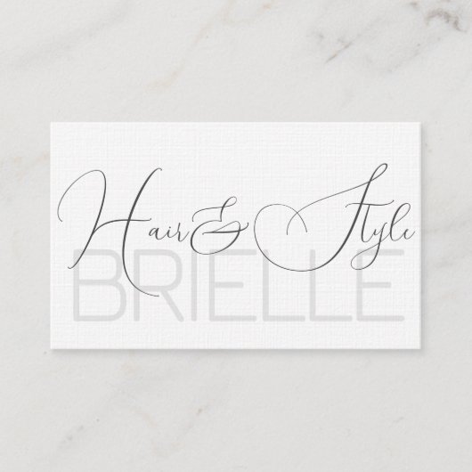 Elegant Modern Kalligrafie Signature Foto Afbeeldi Visitekaartje (Voorkant)