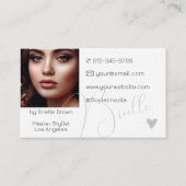 Elegant Modern Kalligrafie Signature Foto Afbeeldi Visitekaartje (Achterkant)