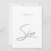 Elegant modern kalligrafietabel nummer (Achterkant)