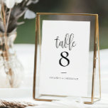 Elegant modern kalligrafietabel nummer kaart<br><div class="desc">Elegante moderne kalligrafie Trouwtafel Nummer heeft een gedurfde en moderne kalligrafie,  gekoppeld aan klassieke type.</div>