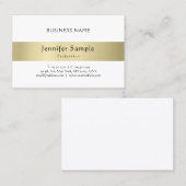 Elegant modern, kalligrafisch, getypt gewoon goud visitekaartje (Voorkant / Achterkant)