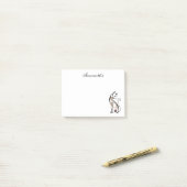 Elegant modern Kat, Cat Mom, gepersonaliseerd Post-it® Notes (Op bureau)