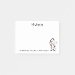 Elegant modern Kat, Cat Mom, Grappig gepersonalise Post-it® Notes