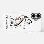 Elegant modern Kat, Cat Mom, Schattige gepersonali Case-Mate iPhone Case (Achterkant (horizontaal))