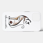 Elegant modern Kat, Cat Mom, Schattige gepersonali Case-Mate iPhone Case (Achterkant (horizontaal))