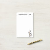 Elegant Modern Kat, Kattenmoeder, Grappig Geperson Post-it® Notes (Op bureau)