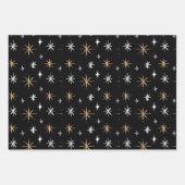 Elegant Modern Kerstboom Patroon Zwart Wit Inpakpapier Vel (Voorkant 2)
