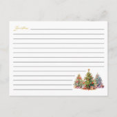 Elegant Modern Kerstboom Vakantie Recept Kaart (Achterkant)