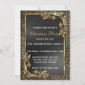 Elegant Modern Kerstfeest goud op maat Invita Kaart (Voorkant)