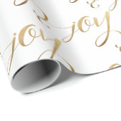 Elegant Modern Kerstfeest Goud White Cadeaupapier (Rol Hoek)